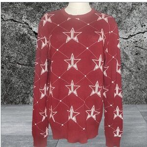 Jeffree Star Fashion Red
Star Argyle Knit Sweater
L